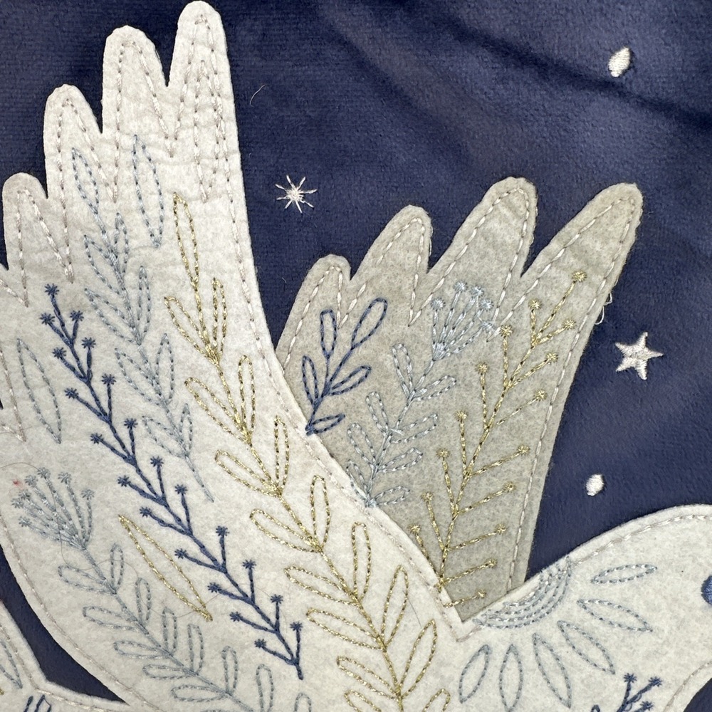 Hanukkah Table Runner Blue White Dove Chanukah Jewish Festival Holiday Embroider - Picture 6 of 9